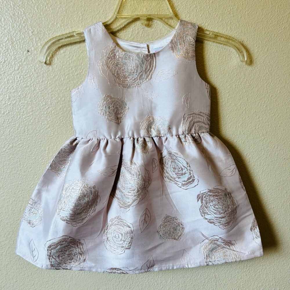 Floral Print Little Girl Fit & Flare Dress-4T